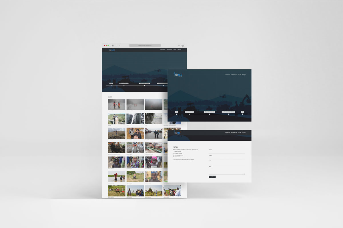 MirAKS Harita Mühendislik İçin Özel Web Tasarım Projesi